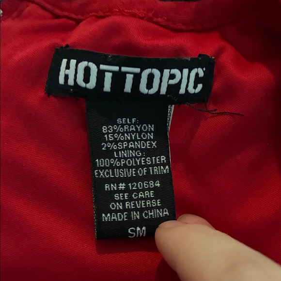 Hot Topic Red Dress - Picture 3 of 8